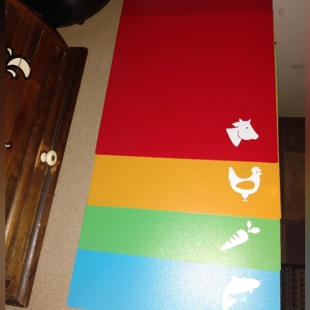 Set Of 4 Plastic Cutting Boards